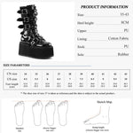 GIGIFOX Gothic Motorcycle Boots with Rivets – Punk Style for Winter