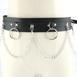 Unisex Adjustable Punk Chain Belt – Faux Leather