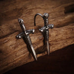 Punk Rock Skull Stainless Steel Hoop Earrings