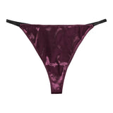 Solid Satin Silk Panties Strings - Low Rise Comfort