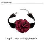 Gothic Elegant Lace Flower Heart Choker Necklace