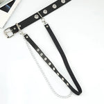 Unisex Adjustable Punk Chain Belt – Faux Leather