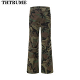 Stay Comfortably Stylish with our Camo Cargo Streetwear Sweatpants High Waist Pockets Pencil Pant