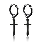 Stainless Steel Cross Skull Star Scorpion Tassel Chain Stud Earrings