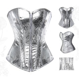 Overbust Leather Corset Bustier Top Perfect for Nightclub