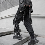 Gothic Cargo Trousers for Men Techwear