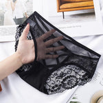 Lace Panties Hollow Out Underpants Low Waist Thin Mesh - Alt Style Clothing