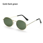 Vampire Sunglasses - Metal Oval Frame with Mirror UV400 Lenses