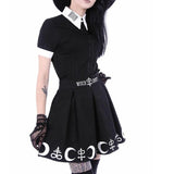 Gothic Two Piece Set Shirt And Skirt - Alt Style Clothing