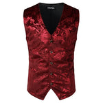 Steampunk Gothic Double-Breasted Cosplay Vest - V-Neck Design