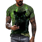 Men's Panther Graphic T-Shirt – Casual Street Style