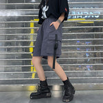 Cargo Gothic Funny Loose Solid Shorts - Alt Style Clothing