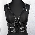 Leather Straps Belt Suspenders Gothic e Chest Harness Cage
