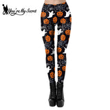 Gothic Print High-Waisted Fitness Leggings – Perfect for Workouts