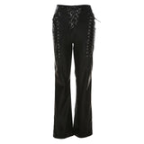 High-Waisted Faux Leather Skinny Pants