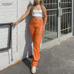 High-Waisted Faux Leather Skinny Pants with Lace-Up and Hollow-Out Detailing