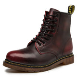 Edgy Handmade Thick-Soled Genuine Leather Boots for Alternative Men