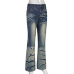 High Waisted Chain Jeans - Featuring a Cross Chain and Hollow Out Design for a Sexy and Elegant Look