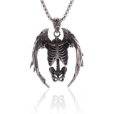 Silver Plated Captivity Bondage Goddess Pendant - Demon Girl Necklace