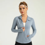 Slim Fit Workout Jacket - Quick-Dry Gym Fitness Zip-Up Top