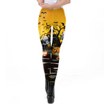 Gothic Print High-Waisted Fitness Leggings – Perfect for Workouts