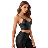 Crop Top Gothic Streetwear Patent Leather Tank Top - Alt Style Clothing
