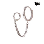 Multi-Layered Cross Chain Dangle Earrings