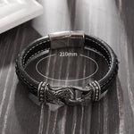 Classic Hand-Woven Leather Bracelet - Nordic Amulet Design