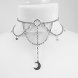 Goth Choker with Black Choker Necklace