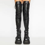 High Heels Thigh High Platform Boots – Bold Gothic Cosplay Style