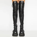 High Heels Thigh High Platform Boots – Bold Gothic Cosplay Style