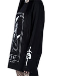 Beaukiss Gothic Moon Hoodie Long Sleeve Sweatshirt for Women