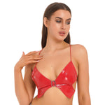 Patent Leather Wireless Bra Top - Alt Style Clothing