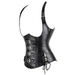 Gothic Punk Style Corset Waist Trainer Cincher Shaper Faux Leather - Alt Style Clothing