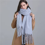 Thick Cashmere Pashmina Scarf with Tassels - Warm & Soft Shawl Wrap