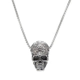 Edgy Stainless Steel 3D Skull Pendant Necklace for Punk Lovers