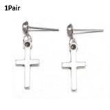 Multi-Layered Cross Chain Dangle Earrings