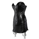 Gothic Body Shaper Mini Skirt Dress Corset by Miss Moly