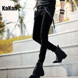 Cool Gothic Super Skinny Slim Fit Jeans - High Street Punk Style