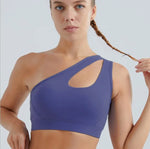 Cloud Rise One-Shoulder Yoga Bra - Quick-Dry Supportive Sports Crop Top