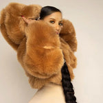 High-End Fox Fur Leather Coat – Luxury Thick Warm Fur for Ladies