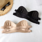 One-Piece Strapless Tube Top Bra | Solid Nylon Underwear for Seamless Comfort