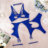 Cut Out Bra Brief Set 4-Pieces