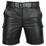 PU Leather Casual Leather Shorts - Alt Style Clothing