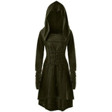 Women's Renaissance Archer Cosplay Costume - Hooded Medieval Dress