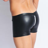 Patent Leather Tight Boxer Shorts - Alt Style Clothing
