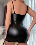 Tight-Fitting Lace-Up Hollow-Out Lingerie Dress