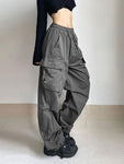 High Waisted Baggy Vintage Tooling Cargo Pants - Alt Style Clothing