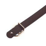 Double Ring Circle Button Leather Belt – Casual Elegance for Everyday Wear