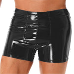 Wet Look Patent Leather Boxer Shorts - Alt Style Clothing